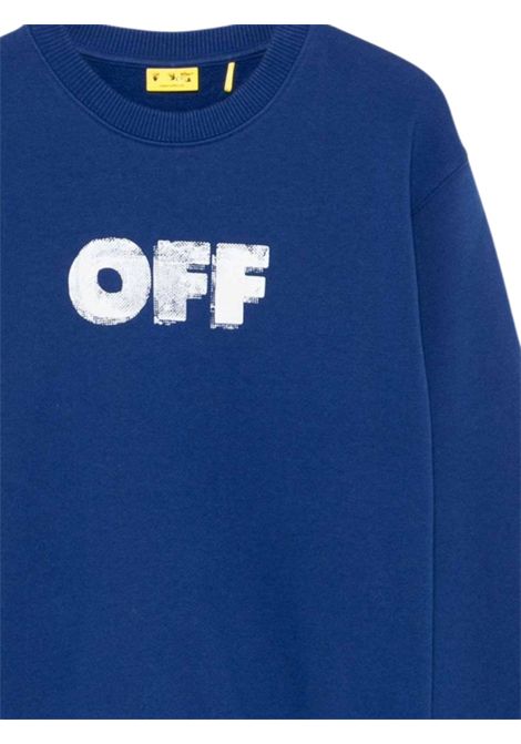 Felpa unisex blu in cotone OFF WHITE | OBBA001F25/CEBLU